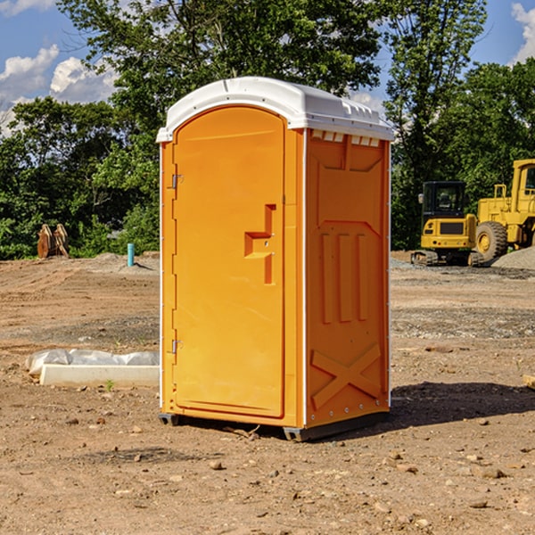 are there different sizes of portable restrooms available for rent in Red Corral